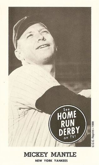 1988 Card Collectors Home Run Derby Reprints #12 Mickey Mantle Front