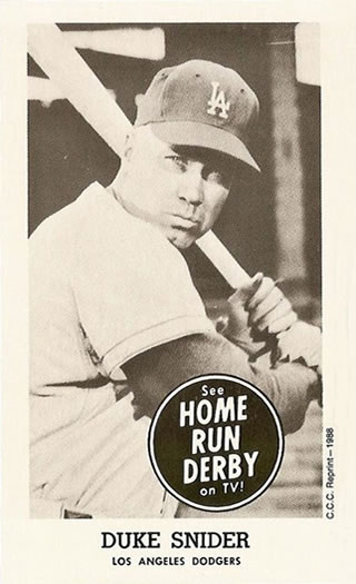 1988 Card Collectors Home Run Derby Reprints #17 Duke Snider Front