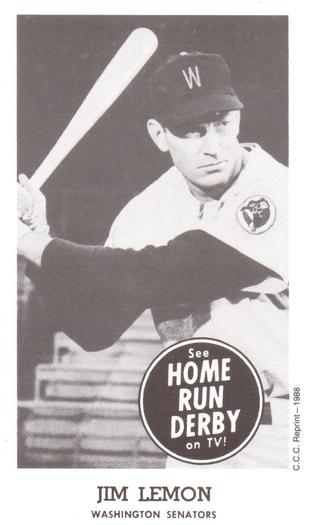 1988 Card Collectors Home Run Derby Reprints #11 Jim Lemon Front