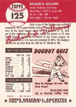 1991 Topps Archives 1953 #125 Dick Williams Back