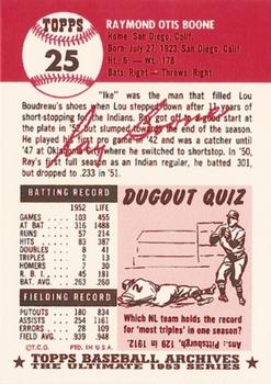 1991 Topps Archives 1953 #25 Ray Boone Back