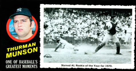 1971 Topps Greatest Moments #1 Thurman Munson Front