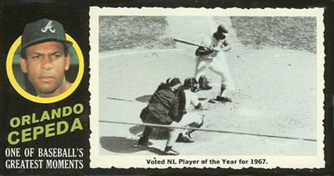 1971 Topps Greatest Moments #26 Orlando Cepeda Front