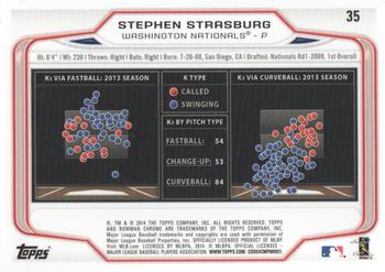 2014 Bowman Chrome #35 Stephen Strasburg Back