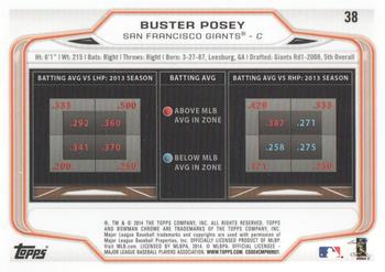 2014 Bowman Chrome #38 Buster Posey Back