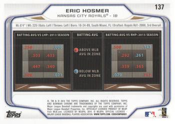 2014 Bowman Chrome #137 Eric Hosmer Back