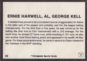 1983 Al Kaline Story #26 Ernie Harwell, Al, George Kell Back