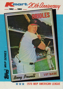 1982 Topps Kmart 20th Anniversary #17 Boog Powell Front