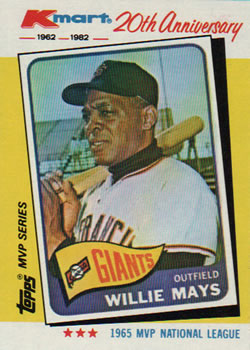 1982 Topps Kmart 20th Anniversary #8 Willie Mays Front