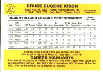 1983 Donruss #267 Bruce Kison Back
