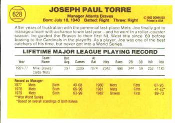 1983 Donruss #628 Joe Torre Back