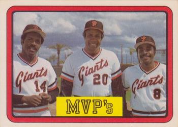 1983 Donruss #648 MVP's (Frank Robinson / Vida Blue / Joe Morgan) Front