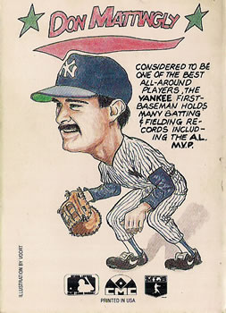 1990 Collect-A-Books #13 Don Mattingly Back
