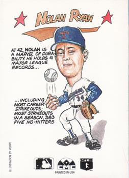 1990 Collect-A-Books #14 Nolan Ryan Back