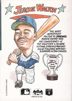 1990 Collect-A-Books #15 Jerome Walton Back