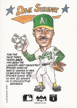 1990 Collect-A-Books #18 Dave Stewart Back