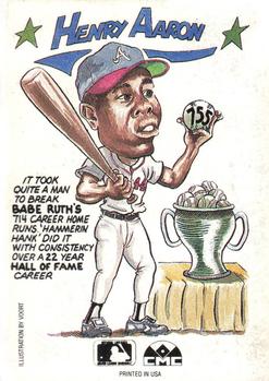 1990 Collect-A-Books #22 Henry Aaron Back