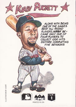 1990 Collect-A-Books #33 Kirby Puckett Back