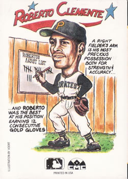 1990 Collect-A-Books #35 Roberto Clemente Back
