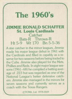 1978 TCMA The 1960's I #0169 Jimmie Schaffer Back