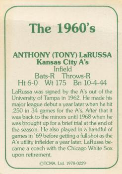 1978 TCMA The 1960's I #0229 Tony LaRussa Back