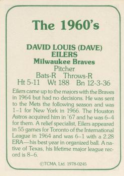 1978 TCMA The 1960's I #0245 Dave Eilers Back