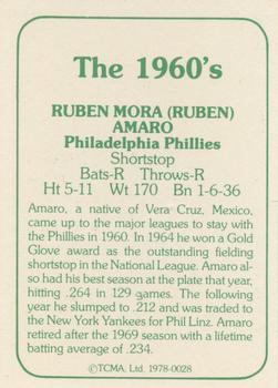 1978 TCMA The 1960's I #0028 Ruben Amaro Back