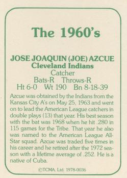 1978 TCMA The 1960's I #0036 Joe Azcue Back