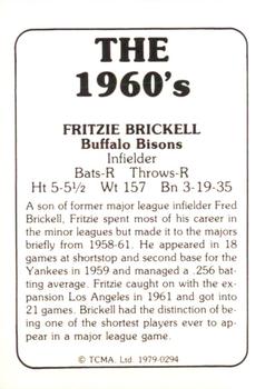 1981 TCMA The 1960's II #294 Fritzie Brickell Back