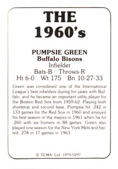 1981 TCMA The 1960's II #0297 Pumpsie Green Back