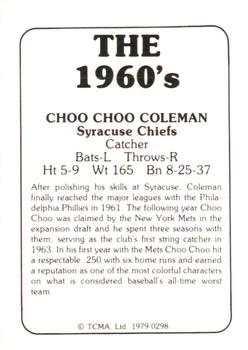 1981 TCMA The 1960's II #0298 Choo Choo Coleman Back