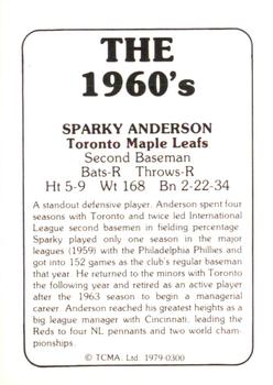 1981 TCMA The 1960's II #0300 Sparky Anderson Back