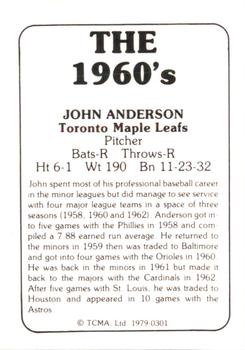 1981 TCMA The 1960's II #0301 John Anderson Back