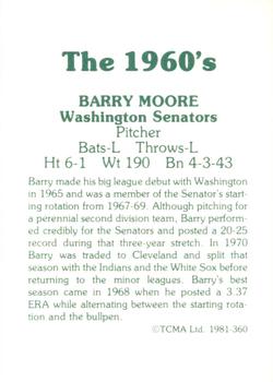 1981 TCMA The 1960's II #360 Barry Moore Back