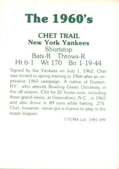 1981 TCMA The 1960's II #399 Chet Trail Back