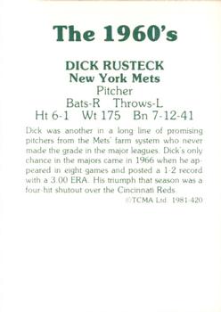 1981 TCMA The 1960's II #420 Dick Rusteck Back