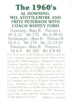 1981 TCMA The 1960's II #450 Al Downing / Mel Stottlemyre / Fritz Peterson / Whitey Ford Back