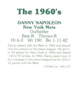 1981 TCMA The 1960's II #472 Danny Napoleon Back