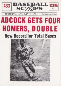 1961 Nu-Cards Baseball Scoops #433 Joe Adcock   Front