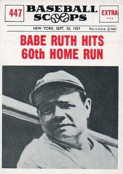 1961 Nu-Cards Baseball Scoops #447 Babe Ruth   Front