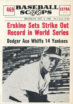 1961 Nu-Cards Baseball Scoops #469 Carl Erskine   Front