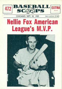 1961 Nu-Cards Baseball Scoops #472 Nellie Fox   Front