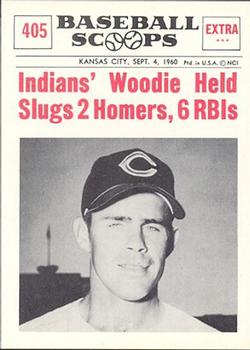 1961 Nu-Cards Scoops #405 Woodie Held   Front
