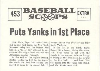 1961 Nu-Cards Baseball Scoops #453 Yogi Berra   Back