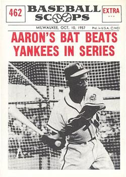 1961 Nu-Cards Baseball Scoops #462 Hank Aaron   Front