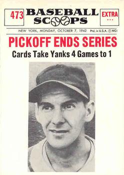 1961 Nu-Cards Baseball Scoops #473 Marty Marion   Front