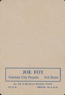 1969 Topps Super #22 Joe Foy Back