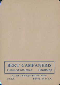 1969 Topps Super #29 Bert Campaneris Back