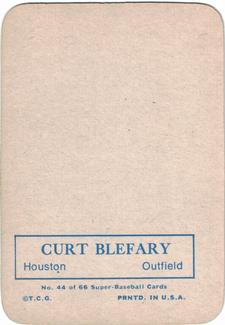 1969 Topps Super #44 Curt Blefary Back