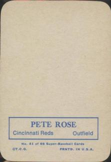 1969 Topps Super #41 Pete Rose Back